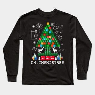 Oh Chemistree Chemist Christmas Tree Science Chemistry Xmas Long Sleeve T-Shirt